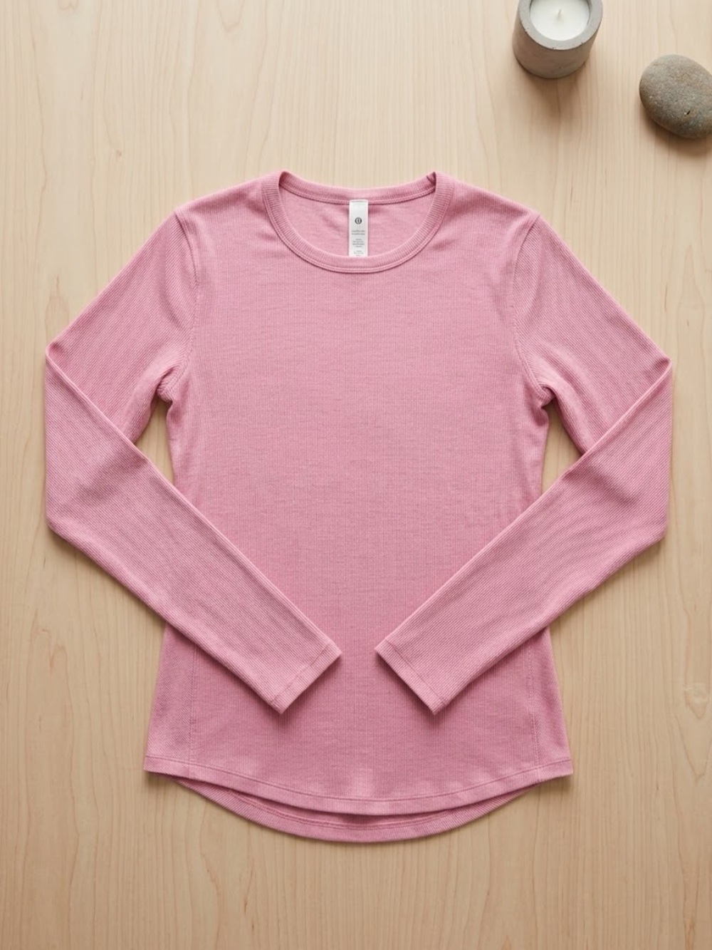 lululemon athletica Long Sleeve Crew Tee in Pink